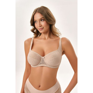 Бюстгальтер женский кружевной OIRO Agata 2821 бежевый Бюстгальтер женский кружевной OIRO Agata 2821 бежевый