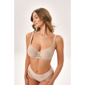 Бюстгальтер женский кружевной OIRO Agata 2821 бежевый Бюстгальтер женский кружевной OIRO Agata 2821 бежевый