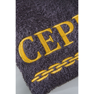 Полотенце махровое с вышивкой №14418/11 "Сергей" графит Полотенце махровое с вышивкой №14418/11 "Сергей" графит