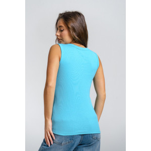 Майка женская "Мия" кашкорсе (р-ры: 46-56) бирюзовый Майка женская "Мия" кашкорсе (р-ры: 46-56) бирюзовый