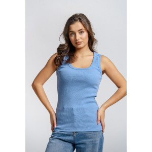 Майка женская "Мия" кашкорсе (р-ры: 46-56) джинс Майка женская "Мия" кашкорсе (р-ры: 46-56) джинс