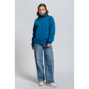 Толстовка женская "Сабина" футер 3-х нитка с начесом (р-ры: 42-56) петроль Толстовка женская "Сабина" футер 3-х нитка с начесом (р-ры: 42-56) петроль