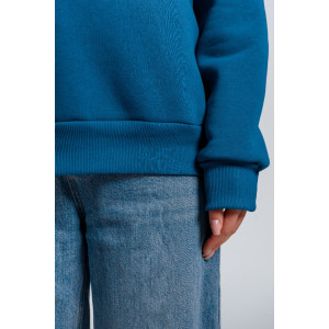 Толстовка женская "Сабина" футер 3-х нитка с начесом (р-ры: 42-56) петроль Толстовка женская "Сабина" футер 3-х нитка с начесом (р-ры: 42-56) петроль