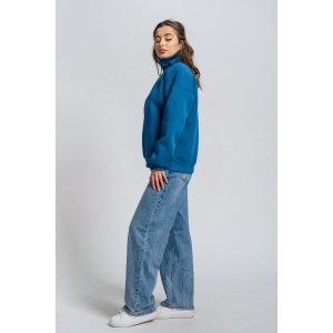 Толстовка женская "Сабина" футер 3-х нитка с начесом (р-ры: 42-56) петроль Толстовка женская "Сабина" футер 3-х нитка с начесом (р-ры: 42-56) петроль