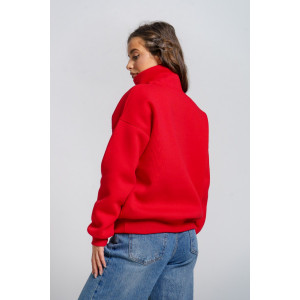 Толстовка женская "Сабина" футер 3-х нитка с начесом (р-ры: 42-56) алый Толстовка женская "Сабина" футер 3-х нитка с начесом (р-ры: 42-56) алый