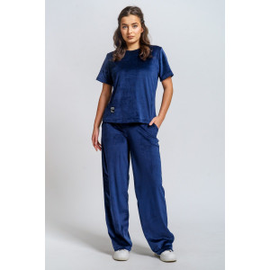 Костюм двойка женский "Таисия" велюр (р-ры: 46-58) индиго Костюм двойка женский "Таисия" велюр (р-ры: 46-58) индиго