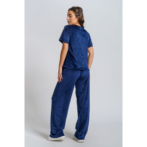 Костюм двойка женский "Таисия" велюр (р-ры: 46-58) индиго Костюм двойка женский "Таисия" велюр (р-ры: 46-58) индиго