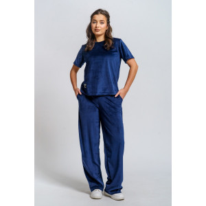 Костюм двойка женский "Таисия" велюр (р-ры: 46-58) индиго Костюм двойка женский "Таисия" велюр (р-ры: 46-58) индиго