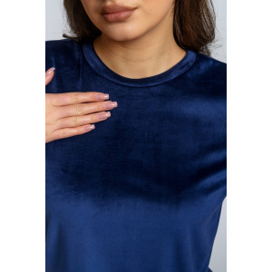 Костюм двойка женский "Таисия" велюр (р-ры: 46-58) индиго Костюм двойка женский "Таисия" велюр (р-ры: 46-58) индиго