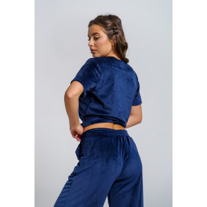 Костюм двойка женский "Таисия" велюр (р-ры: 46-58) индиго Костюм двойка женский "Таисия" велюр (р-ры: 46-58) индиго