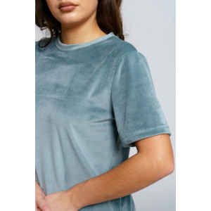 Костюм двойка женский "Таисия" велюр (р-ры: 46-58) олива Костюм двойка женский "Таисия" велюр (р-ры: 46-58) олива