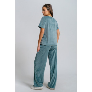 Костюм двойка женский "Таисия" велюр (р-ры: 46-58) олива Костюм двойка женский "Таисия" велюр (р-ры: 46-58) олива