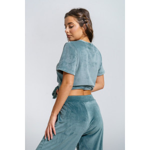 Костюм двойка женский "Таисия" велюр (р-ры: 46-58) олива Костюм двойка женский "Таисия" велюр (р-ры: 46-58) олива