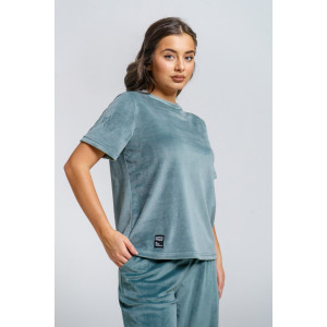 Костюм двойка женский "Таисия" велюр (р-ры: 46-58) олива Костюм двойка женский "Таисия" велюр (р-ры: 46-58) олива