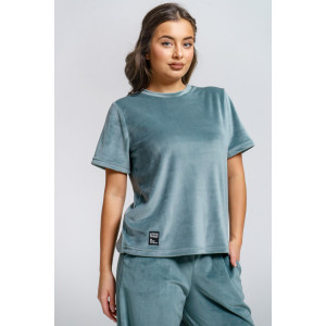 Костюм двойка женский "Таисия" велюр (р-ры: 46-58) олива Костюм двойка женский "Таисия" велюр (р-ры: 46-58) олива