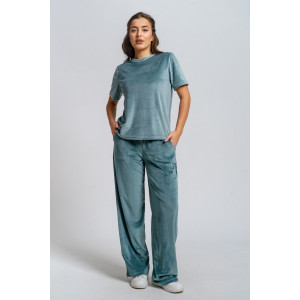 Костюм двойка женский "Таисия" велюр (р-ры: 46-58) олива Костюм двойка женский "Таисия" велюр (р-ры: 46-58) олива