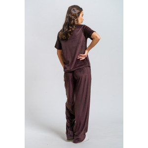 Костюм двойка женский "Таисия" велюр (р-ры: 46-58) шоколад Костюм двойка женский "Таисия" велюр (р-ры: 46-58) шоколад