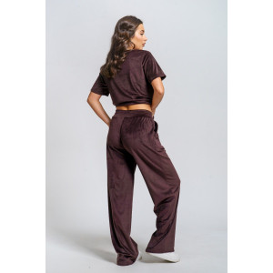 Костюм двойка женский "Таисия" велюр (р-ры: 46-58) шоколад Костюм двойка женский "Таисия" велюр (р-ры: 46-58) шоколад