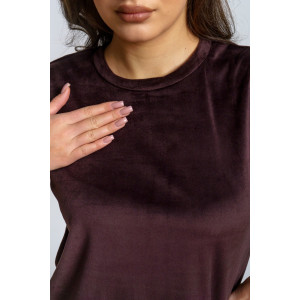 Костюм двойка женский "Таисия" велюр (р-ры: 46-58) шоколад Костюм двойка женский "Таисия" велюр (р-ры: 46-58) шоколад