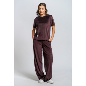 Костюм двойка женский "Таисия" велюр (р-ры: 46-58) шоколад Костюм двойка женский "Таисия" велюр (р-ры: 46-58) шоколад