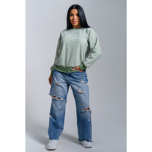 Свитшот женский "Мелиса" поларфлис (р-ры: 44-54) хаки Свитшот женский "Мелиса" поларфлис (р-ры: 44-54) хаки