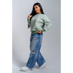 Свитшот женский "Мелиса" поларфлис (р-ры: 44-54) хаки Свитшот женский "Мелиса" поларфлис (р-ры: 44-54) хаки