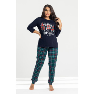 Костюм двойка женский К-242 "Ёлки" кулирка (р-ры: 46-56) зеленый Костюм двойка женский К-242 "Ёлки" кулирка (р-ры: 46-56) зеленый