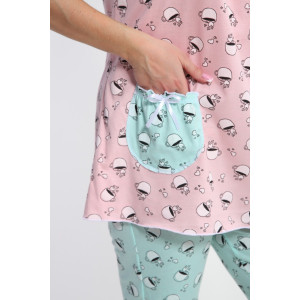 Пижама женская М43 "Мальвина" кулирка (р-ры: 50-60) розовый