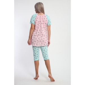 Пижама женская М43 "Мальвина" кулирка (р-ры: 50-60) розовый