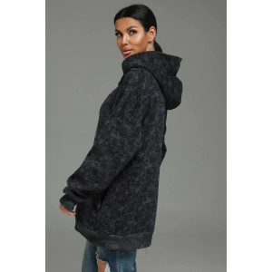 Худи женское "Яхонт" футер 3-х нитка петля пенье фирча (р-ры: 46-60) серый варенка