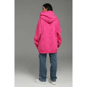 Худи женское "Яхонт" футер 3-х нитка петля пенье фирча (р-ры: 46-60) розовый варенка