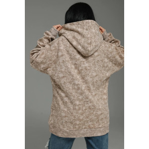 Худи женское "Яхонт" футер 3-х нитка петля пенье фирча (р-ры: 46-60) бежевый варенка