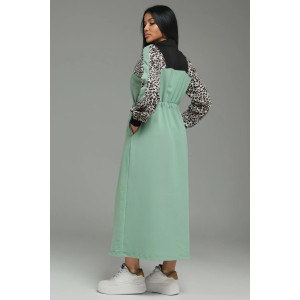 Платье женское "Луиза" футер 2-х нитка с лайкрой пенье (р-ры: 50-64) оливковый