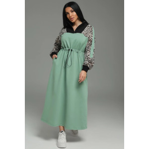 Платье женское "Луиза" футер 2-х нитка с лайкрой пенье (р-ры: 50-64) оливковый