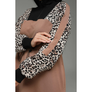 Платье женское "Луиза" футер 2-х нитка с лайкрой пенье (р-ры: 50-64) кофе