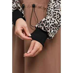 Платье женское "Луиза" футер 2-х нитка с лайкрой пенье (р-ры: 50-64) кофе