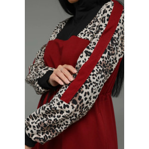 Платье женское "Луиза" футер 2-х нитка с лайкрой пенье (р-ры: 50-64) бордо