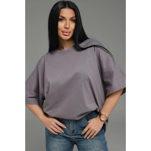 Футболка женская "Анита-2" кулирка (р-ры: 44-66) светлый графит