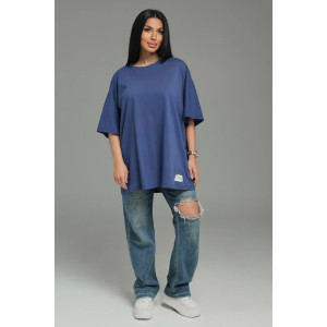 Футболка женская "Анита-2" кулирка (р-ры: 44-66) индиго