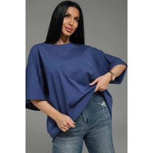 Футболка женская "Анита-2" кулирка (р-ры: 44-66) индиго