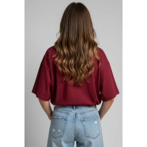 Футболка женская "Анита-2" кулирка (р-ры: 44-66) бордо