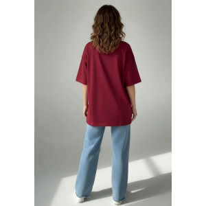 Футболка женская "Анита-2" кулирка (р-ры: 44-66) бордо