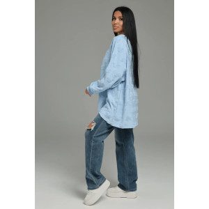 Свитшот женский "Ребека" махра жаккард (р-ры: 44-66) махра Микки голубой Свитшот женский "Ребека" махра жаккард (р-ры: 44-66) махра Микки голубой