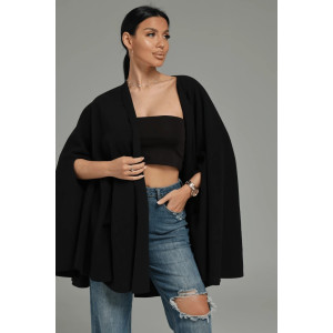 Кардиган-пончо женский "Миледи" флис (р-ры: one size) черный Кардиган-пончо женский "Миледи" флис (р-ры: one size) черный