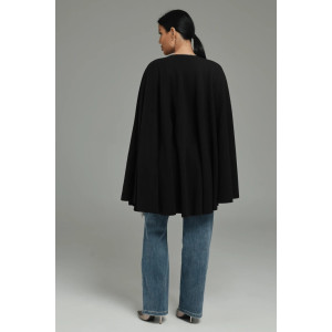 Кардиган-пончо женский "Миледи" флис (р-ры: one size) черный Кардиган-пончо женский "Миледи" флис (р-ры: one size) черный