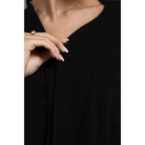 Кардиган-пончо женский "Миледи" флис (р-ры: one size) черный Кардиган-пончо женский "Миледи" флис (р-ры: one size) черный