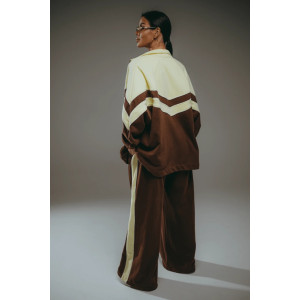 Костюм двойка женский "Алиша" футер 3-х нитка петля пенье фирча (р-ры: 44-66) шоколад