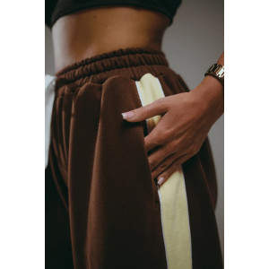 Костюм двойка женский "Алиша" футер 3-х нитка петля пенье фирча (р-ры: 44-66) шоколад