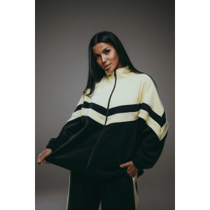 Костюм двойка женский "Алиша" футер 3-х нитка петля пенье фирча (р-ры: 44-66) черный Костюм двойка женский "Алиша" футер 3-х нитка петля пенье фирча (р-ры: 44-66) черный