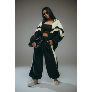 Костюм двойка женский "Алиша" футер 3-х нитка петля пенье фирча (р-ры: 44-66) черный Костюм двойка женский "Алиша" футер 3-х нитка петля пенье фирча (р-ры: 44-66) черный